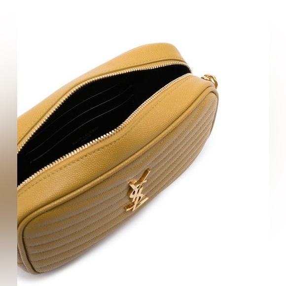 Saint Laurent Bags Ysl Lou Quilted Crossbody Bag In Warm Mustard